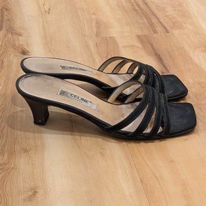 Vintage Celine black every day low heels